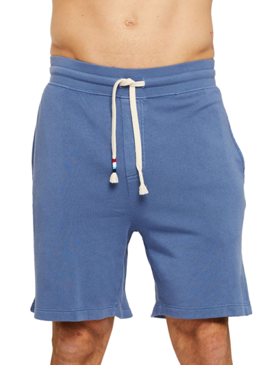 Shop Sol Angeles Waves Fleece Shorts In Bahama Blue