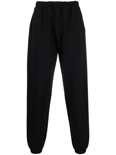 Shop Aries Black Cotton Track Pants In Nero