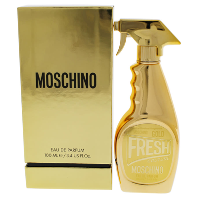 Shop Moschino Ladies Fresh Gold Edp Spray 3.4 oz (100 Ml) In Gold / White