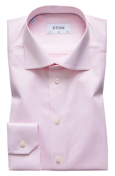 Shop Eton Slim Fit Solid Dress Shirt In Pink