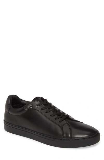 Shop Allsaints Stow Sneaker In Black/ Black Leather