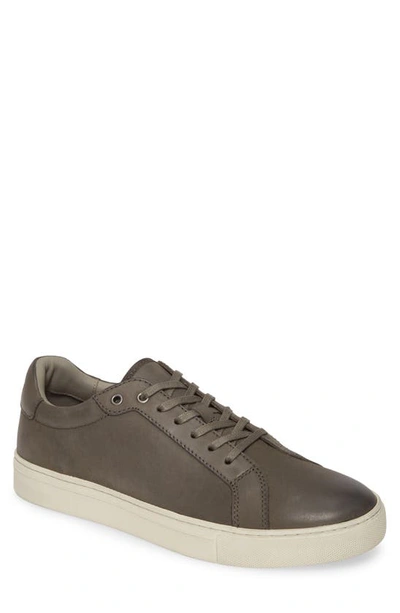 Shop Allsaints Stow Sneaker In Charcoal Grey Leather