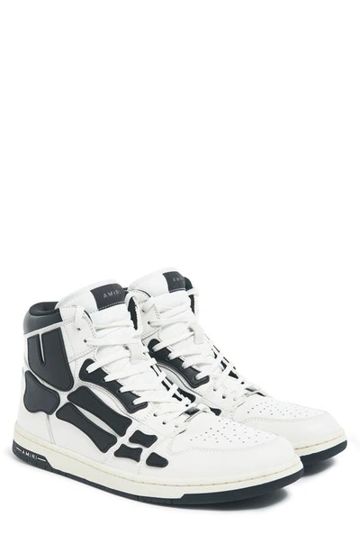 Shop Amiri Skel High Top Sneaker In White/ Black