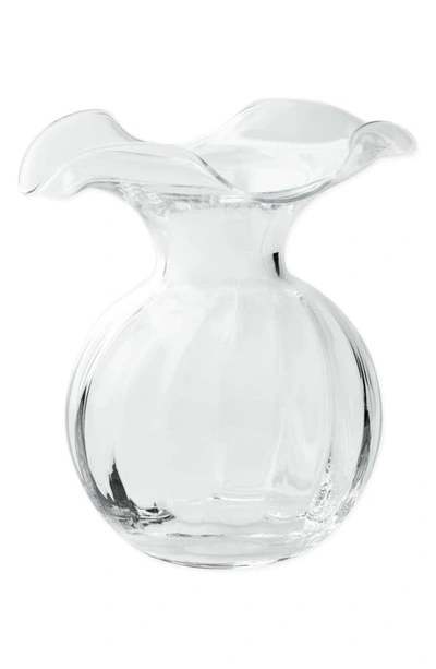 Vietri Hibiscus Fluted Vase In Clear