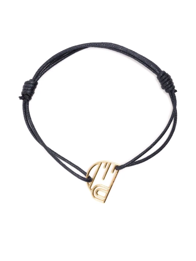 Shop Aliita 9kt Gold Igloo-charm Bracelet In 黑色
