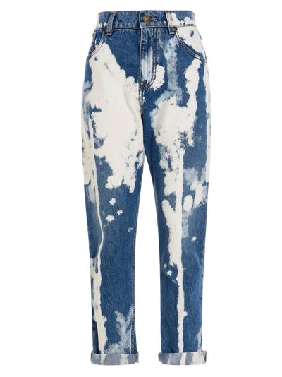 Shop Tom Ford Bleached Tapered Boyfriend Jeans In Multi