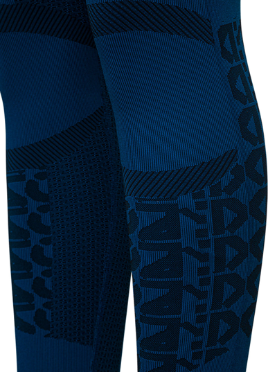 Shop Kenzo Sport Stretch Fabric Leggings With Logo Print In Blu