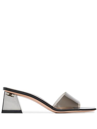 Shop Gianvito Rossi Cosmic 55mm Transparent Mules In Black