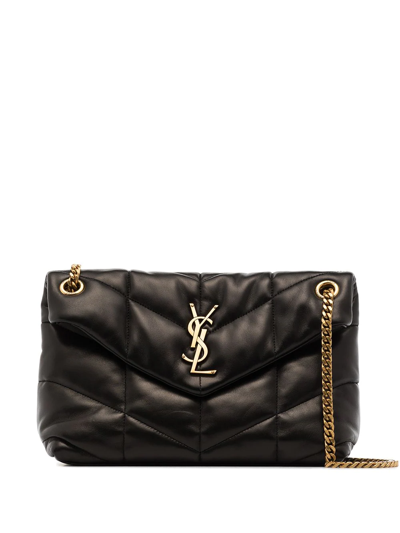 Saint Laurent Loulou Puffer Small Leather Shoulder Bag In Schwarz | ModeSens