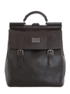 Dolce & Gabbana Leather Maxi Backpack, Black
