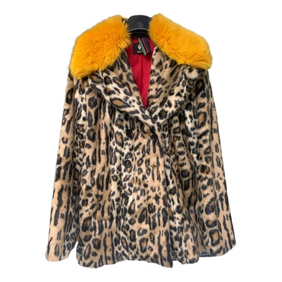 Pre-owned Paul Smith Faux Fur Coat In Multicolour
