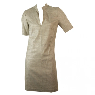 Pre-owned Aigner Wool Mini Dress In Beige