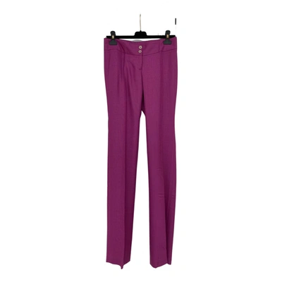 Pre-owned Dolce & Gabbana Straight Pants In Purple