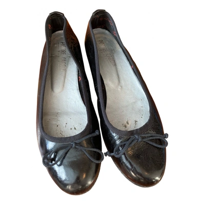 Pre-owned Pierre Cardin Leather Ballet Flats In Black