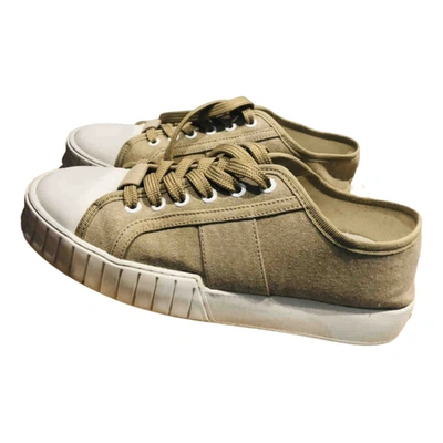 Pre-owned Primury Trainers In Khaki