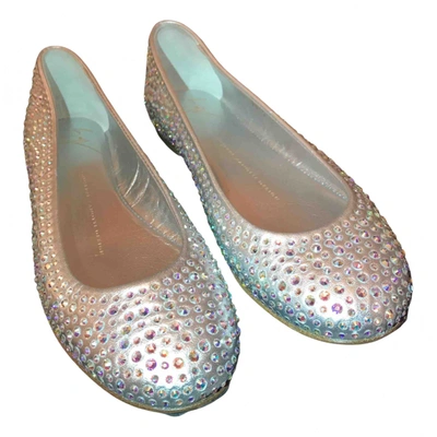 Pre-owned Giuseppe Zanotti Leather Ballet Flats In Silver