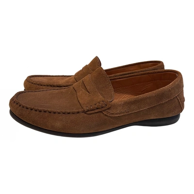 Pre-owned Massimo Dutti Flats In Brown
