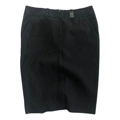 Pre-owned Belstaff Wool Mid-length Skirt In Black