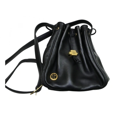 Pre-owned A. Testoni' Leather Crossbody Bag In Black