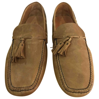 Pre-owned Carshoe Leather Flats In Beige