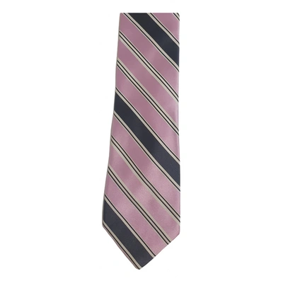 Pre-owned Dkny Silk Tie In Pink