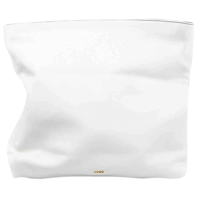 Pre-owned Emilio Pucci Leather Clutch Bag In White