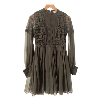 ELLA LUNA Pre-owned Silk Mid-length Dress In Black