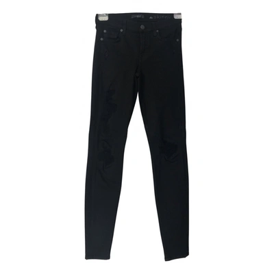 Pre-owned 7 For All Mankind Trousers In Black