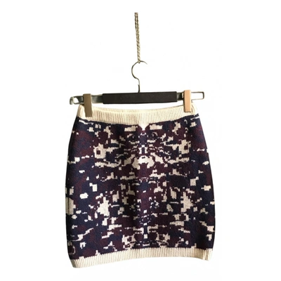 Pre-owned Designers Remix Wool Mid-length Skirt In Multicolour