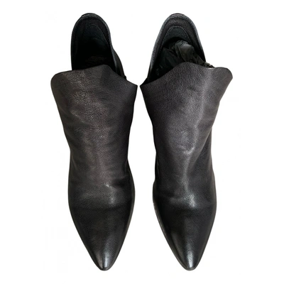 Pre-owned Officine Creative Leather Ankle Boots In Black