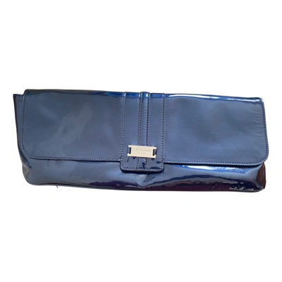 Pre-owned Lk Bennett Leather Clutch Bag In Blue