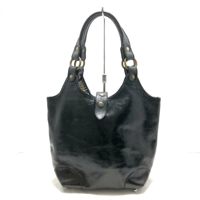 Pre-owned J & M Davidson Patent Leather Tote In Black