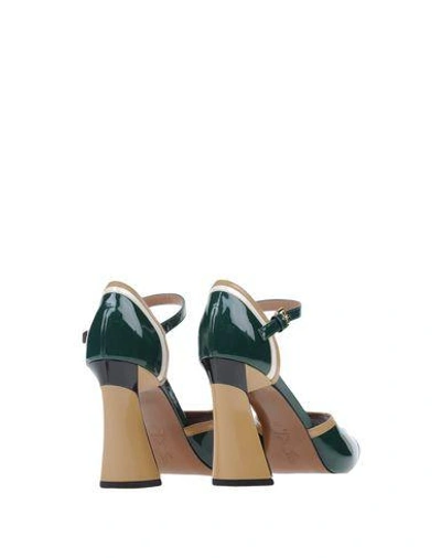 Shop Marni Sandals In Dark Green