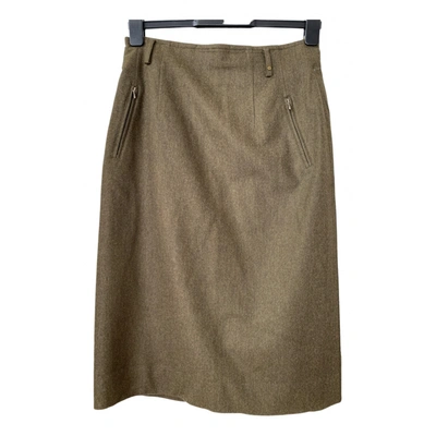 Pre-owned Etienne Aigner Wool Mid-length Skirt In Green