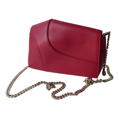 Pre-owned Elie Saab Leather Handbag In Red