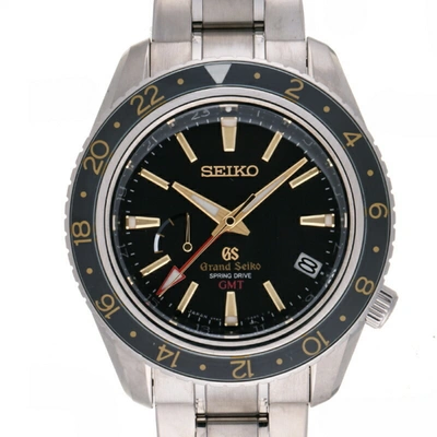 Pre-owned Grand Seiko Watch In Black