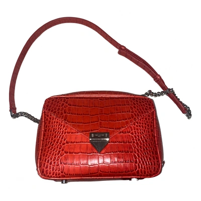 Pre-owned The Kooples Barbara Leather Handbag In Red