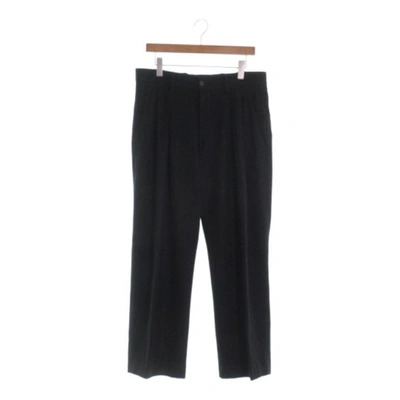 Pre-owned Maison Flaneur Wool Trousers In Black