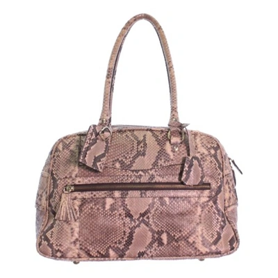 Pre-owned J & M Davidson Leather Handbag In Beige