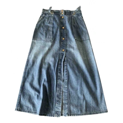 Pre-owned Pierre Balmain Mid-length Skirt In Blue