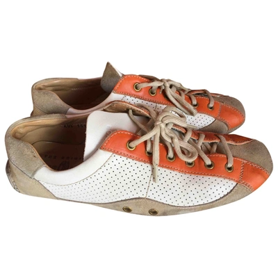 Pre-owned Carshoe Leather Low Trainers In Multicolour