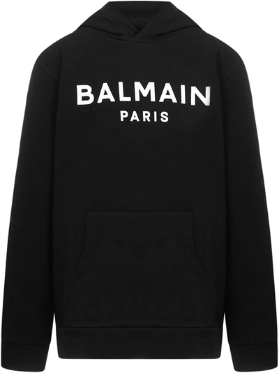 Shop Balmain Paris Kids Sweatshirt In Black