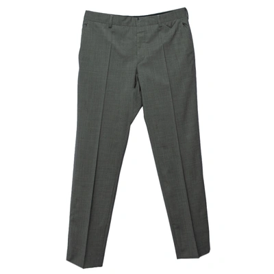 PRADA Pre-owned Grey Wool Regular Fit Pants M