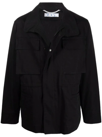 Shop Off-white Arrows-motif Field Jacket In Black