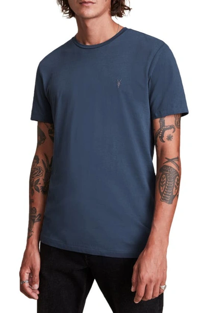 Shop Allsaints Tonic Slim Fit Crewneck T-shirt In Immersive Blue