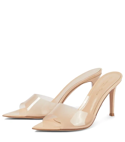 Gianvito Rossi Heeled Mule Elle 85 In Nude+nude