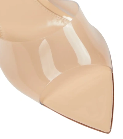 Shop Gianvito Rossi Elle 85 Plexi And Leather Sandals In Nude+nude