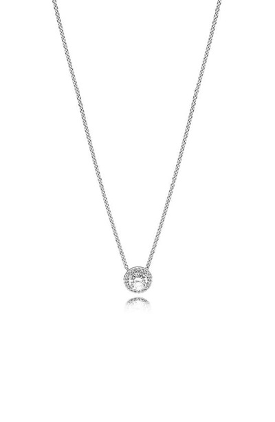 Shop Pandora Classic Elegance Pendant Necklace In Clear