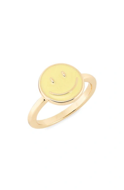 Shop Panacea Smile Ring In Yellow