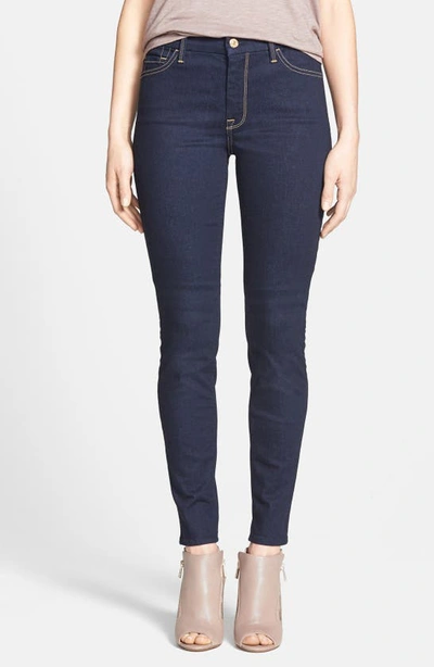 Shop 7 For All Mankind ® High Rise Skinny Jeans In Rich Dark Rinse